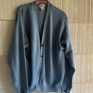 L.L. Bean Men's Slate Cardigan Sweater